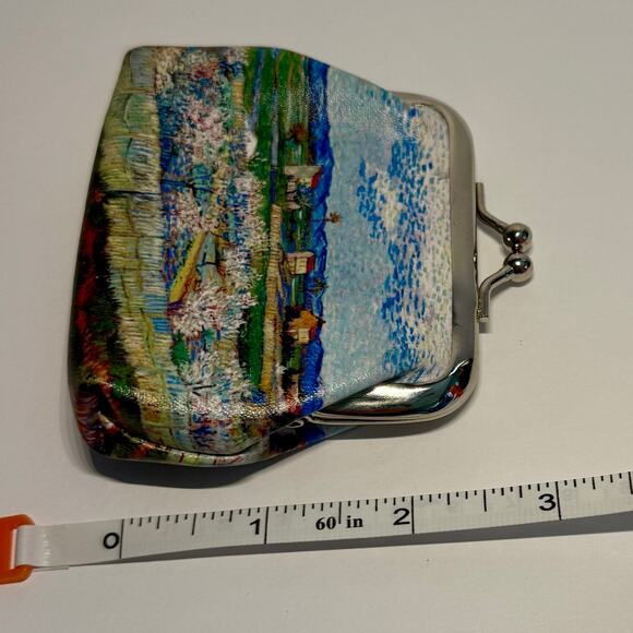 🎨 NWOT Van Gogh Coin Purse Clasp Wallet Change Purse Art The White Orchard - Picture 4 of 6